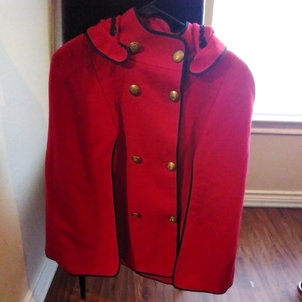 Red Cape Coat Size XL